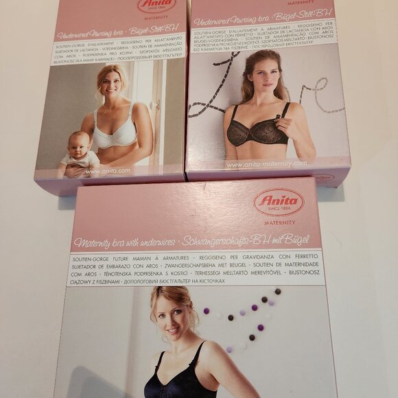 NWT Anita 34F/34DDD Nursing Bra Trio – Underwire Comfort – 5035 5056 5053 - Picture 3 of 3